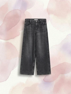Reserved - Jeansy wide leg - szary