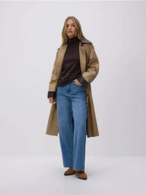 Reserved - Jeansy wide leg z wysokim stanem - niebieski