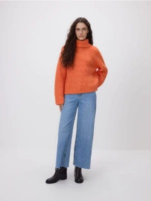 Reserved - Jeansy wide leg z wysokim stanem - niebieski