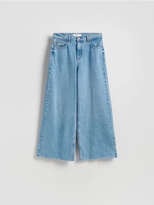 Reserved - Jeansy wide leg z wysokim stanem - niebieski