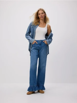 Zdjęcie produktu Reserved - Jeansy z falbankami - niebieski