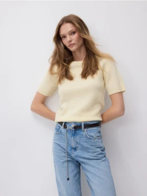 Reserved - Jeansy z paskiem - turkusowy