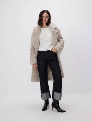 Reserved - Jeansy z podwiniętymi nogawkami - szary