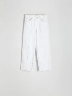 Reserved - Jeansy z przeszyciami - złamana biel