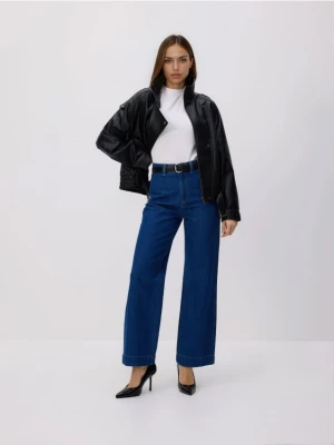 Reserved - Jeansy z szeroką nogawką - niebieski