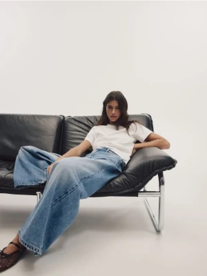 Reserved - Jeansy z szerokimi nogawkami - niebieski