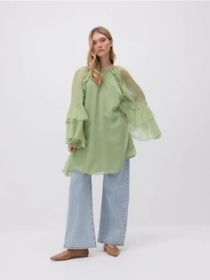 Reserved - Jeansy z szerokimi nogawkami - niebieski