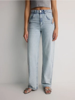Reserved - Jeansy z wycięciami - niebieski