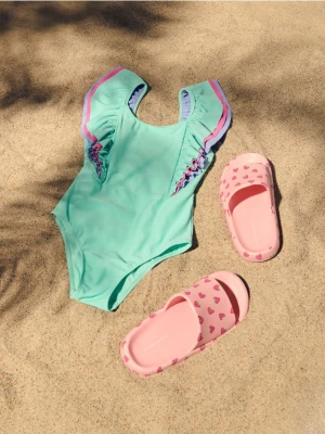 Reserved - Jednoczęściowy strój kąpielowy - jasnoturkusowy