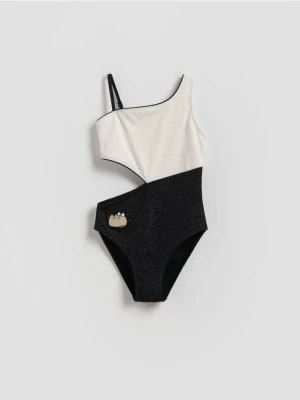 Reserved - Jednoczęściowy strój kąpielowy Pusheen - czarny