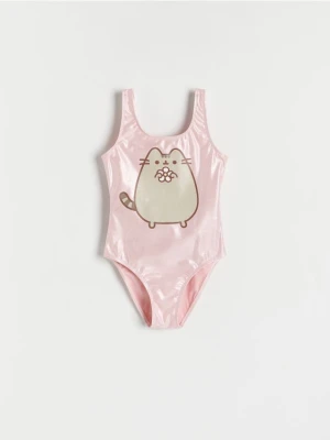 Reserved - Jednoczęściowy strój kąpielowy Pusheen - pastelowy róż