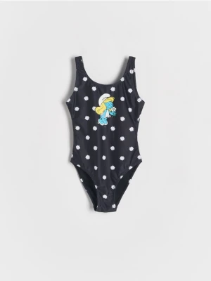 Reserved - Jednoczęściowy strój kąpielowy Smerfy - czarny