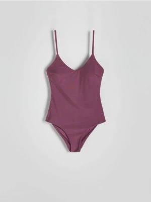 Reserved - Jednoczęściowy strój plażowy - fioletowy