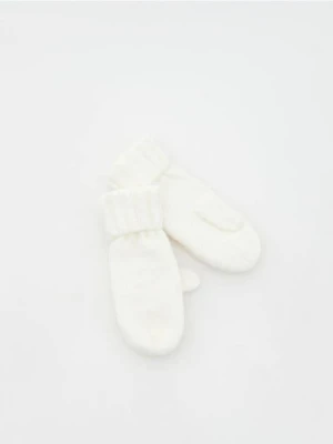 Reserved - Jednopalczaste rękawiczki - złamana biel