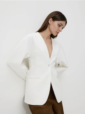 Reserved - Jednorzędowa marynarka - biały