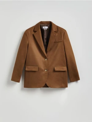 Reserved - Jednorzędowa marynarka - brązowy