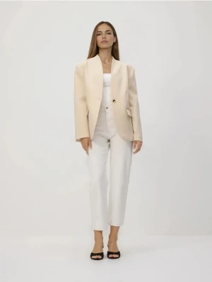 Reserved - Jednorzędowa marynarka - kremowy