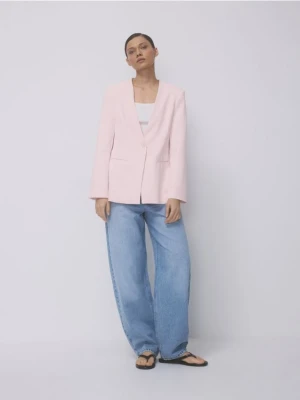 Reserved - Jednorzędowa marynarka - pastelowy róż