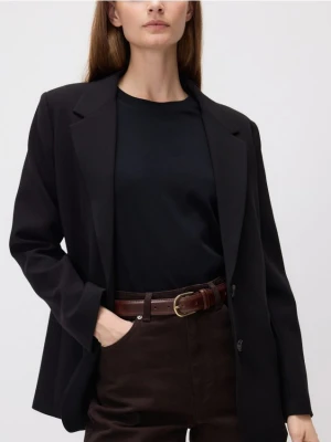 Reserved - Jednorzędowa marynarka z wiskozą - czarny