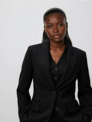 Reserved - Jednorzędowa marynarka z wiskozą - czarny