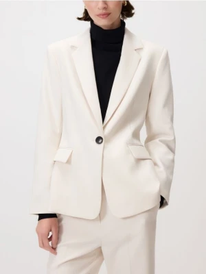 Reserved - Jednorzędowa marynarka - złamana biel