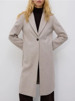 Reserved - Jednorzędowy płaszcz - beżowy