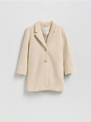 Reserved - Jednorzędowy płaszcz - beżowy