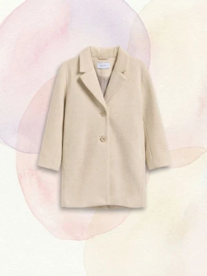 Reserved - Jednorzędowy płaszcz - beżowy