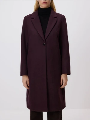 Reserved - Jednorzędowy płaszcz - burgundowy