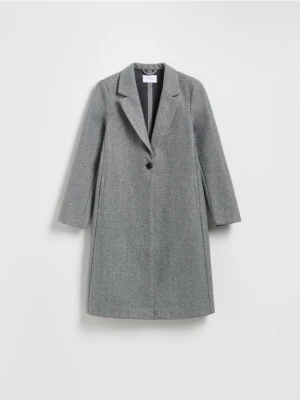 Reserved - Jednorzędowy płaszcz - szary