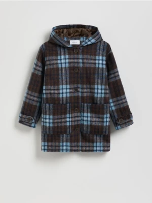 Reserved - Jednorzędowy płaszcz z domieszką wełny - wielobarwny