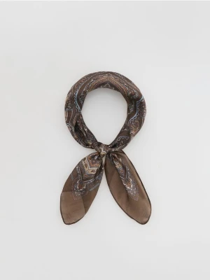 Reserved - Jedwabna apaszka - ciemnobrązowy