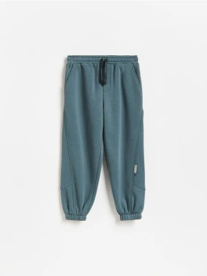 Reserved - Joggery baggy z bawełną - ciemny turkus