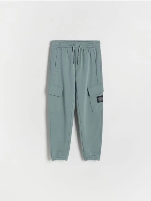 Reserved - Joggery cargo z kieszeniami - ciemnozielony