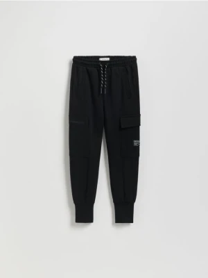 Reserved - Joggery cargo z kieszeniami - czarny