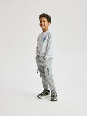 Reserved - Joggery cargo z kieszeniami - jasnoszary