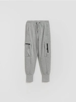 Reserved - Joggery cargo z kieszeniami - jasnoszary