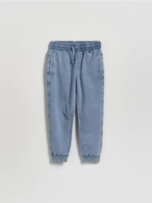 Reserved - Joggery z efektem sprania - niebieski