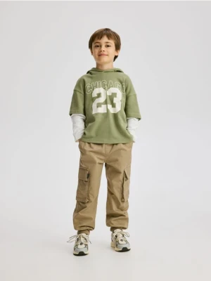 Reserved - Joggery z kieszeniami - beżowy