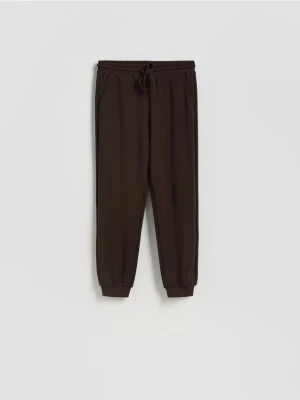 Reserved - Joggery z modalem - ciemnobrązowy
