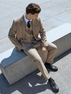 Reserved - Kamizelka garniturowa - beżowy