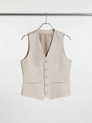 Reserved - Kamizelka garniturowa - beżowy