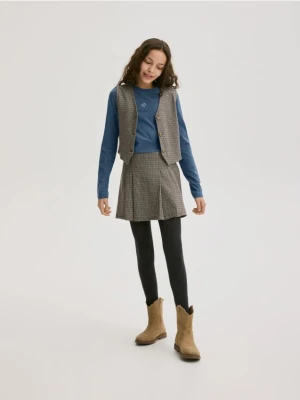 Reserved - Kamizelka garniturowa w kratę - wielobarwny