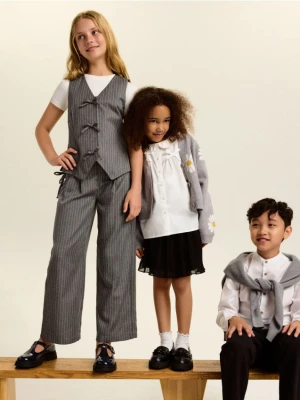 Reserved - Kamizelka w paski - ciemnoszary