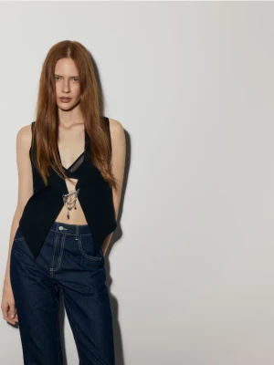 Reserved - Kamizelka z aplikacją - czarny