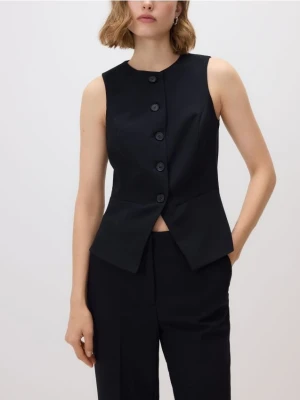 Reserved - Kamizelka z dodatkiem wiskozy - czarny