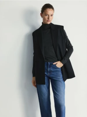 Reserved - Kamizelka z dodatkiem wiskozy - czarny