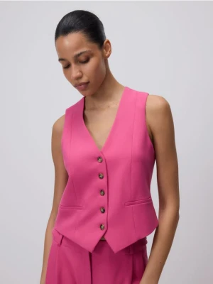 Reserved - Kamizelka z dodatkiem wiskozy - intensywny róż