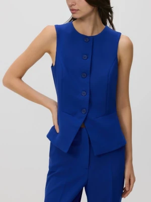 Reserved - Kamizelka z dodatkiem wiskozy - niebieski