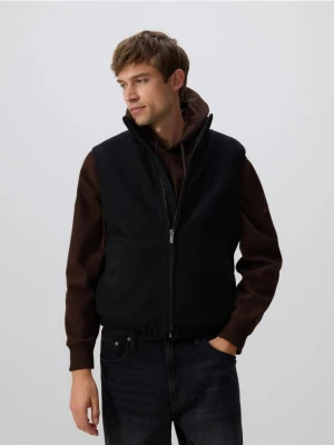 Reserved - Kamizelka z domieszką wełny - czarny